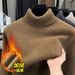Autumn Winter 720G Thickened Snow Fretta Velvet Turtleneck Sweater Men's Simple Solid Color Casual Warm Base Shirt_viptrois.com
