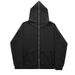 Men's Clothing Solid Color Zip Up Minimalist Zip-Up Hoodie - Oversized Streetwear Pullover With Full-Zip Closure For Casual & Hip-Hop Style_viptrois.com