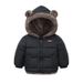 Kids Clothing children's lambskin cotton coat boys new cotton coat girls baby thickened hooded cotton coat small and medium children's winter clothes_viptrois.com