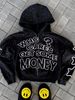 Retro Y2K Zip-Up Hoodie - Oversized Streetwear Pullover With Trendy Print, Unisex Casual Wear_viptrois.com
