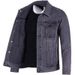 Men's Casual Denim Jacket - Japanese Style Workwear For All Seasons (Black, Light Blue, Dark Blue, Dark Grey)_viptrois.com