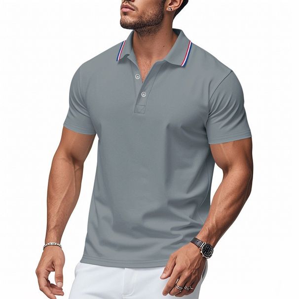 Summer Best Selling European Size Mesh Men's Polo Shirt Casual Golf Quick Drying Short Sleeved T Shirt_viptrois.com
