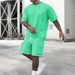 2025 Foreign Trade Cross-Border Men's Summer New Fashion T-Shirt Cargo Shorts Casual Sports Set For Men_viptrois.com