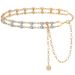 Metal Belt, Fashionable And Versatile Alloy Rhinestone Waist Chain, Women's Luxurious Double Row Crystal Inlaid Diamond_viptrois.com