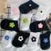 Socks Fashion Wool Flower Socks Women's Wooden Ear Edge Handmade Flower Women's Socks Sweet Three Dimensional Flower Mid Tube Socks Ins Socks_viptrois.com