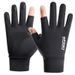 Cycling Gloves Ice Silk Gloves Men's Summer Leaking Two Fingers Takeaway Cycling Driving Outdoor Sun Protection Thin Gloves_viptrois.com