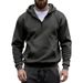 Men's Heavyweight Fleece Zip-Up Hoodie – Winter Pullover With Contrast Stitching & Kangaroo Pockets (S-XXXL, Stand Collar)_viptrois.com