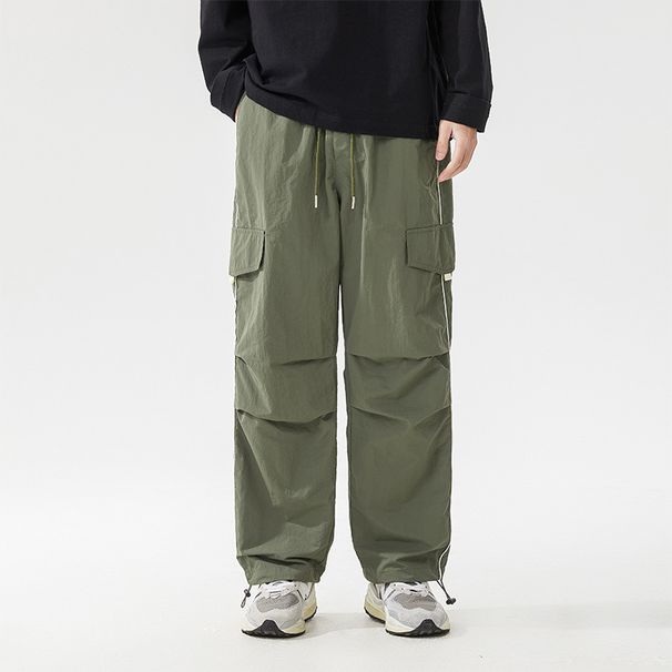 Men's Clothing Spring Fashion Brand Mountain Outdoor Overalls For Men Teenagers Trendy Wide Leg Pants With Cuffs Loose Men's Casual Pants For Men_viptrois.com
