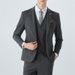 Men's Slim Fit Checkered Suit Set - Autumn Winter Wedding Groom Business Formal Wear For Urban Professionals_viptrois.com