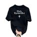 Men's Clothing Heavy Cotton Short Sleeved T Shirt Casual Trend Men And Women Summer Ins White Round Neck Top Trendy Versatile Men's Half Sleeve_viptrois.com
