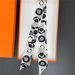 Black And White Camellia Long Commuting Belt Hair Headband Ribbon Bag Tie Small Women's Scarf_viptrois.com