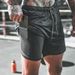 Men's sports double-layer shorts fitness training outdoor mountain climbing quick-drying tight basketball jogging pants_viptrois.com