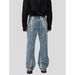 Men's clothing design tie dye wash loose casual jeans_viptrois.com