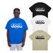 American Small Neckline High Street Printed Men's Cotton Versatile Top Summer New Oversize Front Shoulder Loose Short Sleeves_viptrois.com