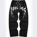 Unisex Fleece Jogger Pants With Letter Print, Straight Leg Design, Casual Sportswear Available In Multiple Colors And Sizes_viptrois.com