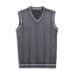 Men's Clothing Autumn And Winter Foreign Trade New Men's Thin V Neck Vest Vest Men's Casual Slim Knitted Vest Vest_viptrois.com