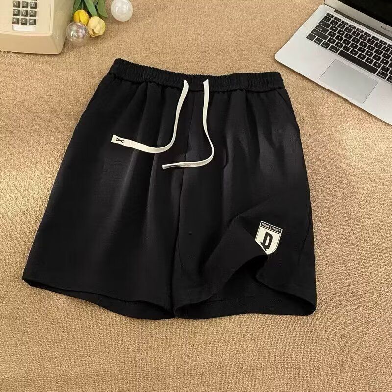 Summer High End Loose Casual Shorts For Men Trendy Brand Simple Lettering Sporty Five-Point Pants_viptrois.com