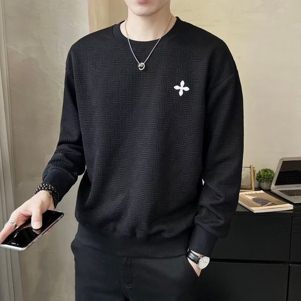 Men's High-End Hoodie, Insagram Rendy Brand Whie Long Sleeved T-Shir, Spring And Auumn Men's Clohing, New_viptrois.com