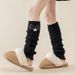 Mother & Kids Children's socks autumn and winter white knitted jk long calf socks leg covers warm lolita lolita pile socks_viptrois.com
