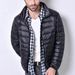 Men's Slim-Fit Stand Collar Lightweight Padded Jacket – Minimalist Korean Style (M-5XL, Black/Army Green/Navy/Burgundy)_viptrois.com