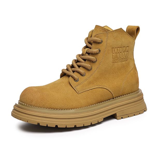 Men's Thick-soled Heightening Retro Anti-velvet Martin Boots Wear-resistant Medium-top Desert Tooling Boots_viptrois.com