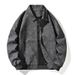 Plus Size High-End Motorcycle 2025 Spring And Autumn New American Retro PU Leather Jacket Versatile Coat For Men_viptrois.com