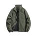 Men's Water-Resistant Softshell Jacket - Lightweight Outdoor Work Coat With Stand Collar, Windproof & Durable For Hiking, Travel & Daily Wear_viptrois.com