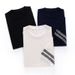 Men's Clothing Wool Round Neck Knitted Men's Short Sleeved T Shirt Thin All Match Three Bar Top Bottoming Shirt_viptrois.com