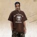 American Street Style Foam Letter Print Short Sleeve Unisex Summer Design Loose Casual Five-Point Top_viptrois.com