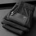 Men's Clothing Light Luxury Trendy Brand Summer Thin Ice Silk Pants Men's Houndstooth Casual Sports Pants Men's Slim Quick Drying Men's Sweatpants_viptrois.com