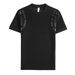 Men's Clothing Summer Short Sleeved T Shirt Slim Fashion Round Neck Versatile Casual Personality Patchwork Leather T Shirt Top_viptrois.com