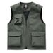 Premium Logo Embroidered Work Vest For Men - Waterproof Outdoor Advertising Jacket, Breathable Corporate Uniform Vest, Adjustable Fit For All Seasons_viptrois.com