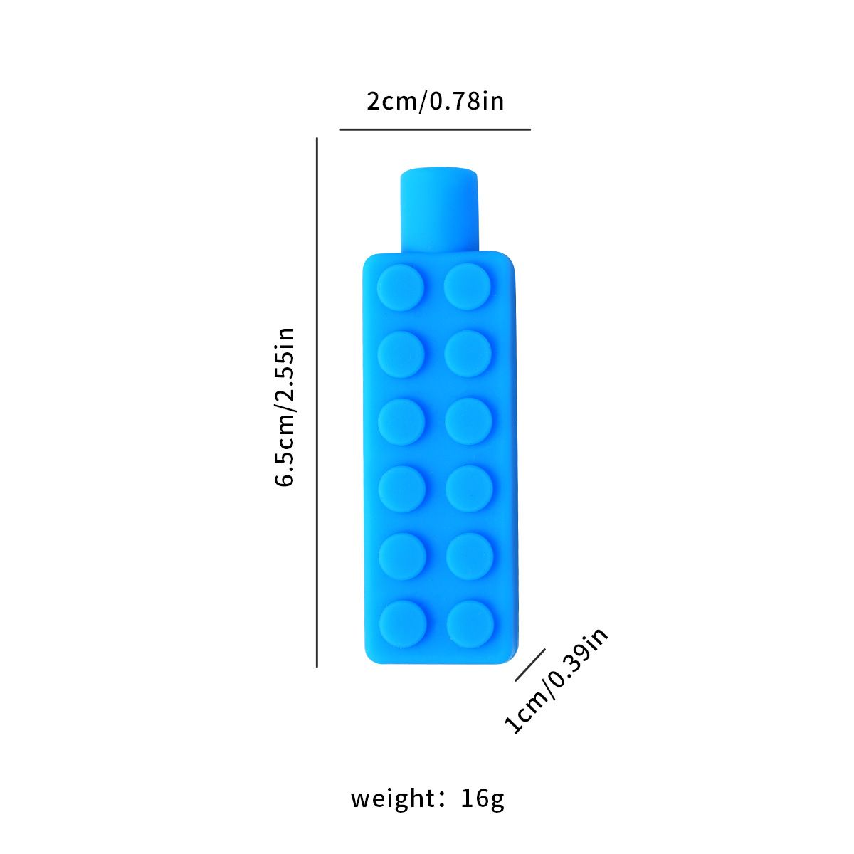 Mother & Kids Baby Silicone Building Blocks Teether Infant Oral Period Molar Stick Autistic Children Pen Cap Bite_viptrois.com