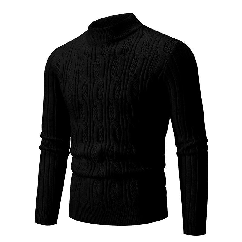 Trendy Oversized Sweater For Men - Vintage Cable Knit Design Pullover | Soft Polyester Blend | Machine Washable | Sizes (White/Black/Red/Khaki/Blue)_viptrois.com