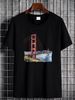Golden Gate Bridge T Shirt Designer Clothes Casual Unisex Soft Homme Top For Everyday Wear Comfortable Streetwear Versatile Graphic Summer Stylish_viptrois.com