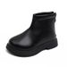 Child's shoes Fashion children boys cotton boots girls fashion leather boots windproof warm tide_viptrois.com