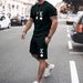 Black Spade K 3D Digital Printed T-Shirt Short Sleeved Loose Top Men's Clothing_viptrois.com
