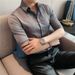 Men's Clothing Long Sleeved Suit Shirt Men's Elastic Inner Wear Korean Version Of Slim Business Short_viptrois.com