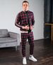 Men's Clothing Men's Suit Autumn Casual Striped Plaid Suit Fashion Jacket Slim Trousers Two Piece Suit_viptrois.com