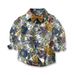 kid's clothing Boys' single-breasted long-sleeved floral shirt and gentlemen's overalls two-piece set_viptrois.com