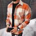 Men's Clothing Digital Print Loose Jacket Coat 3D Geometric Print Loose Fit Jacket - Stylish Open Front Coat With Digital Printing For Casual Wear_viptrois.com