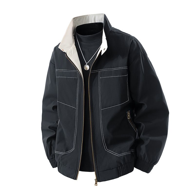 Vintage Trendy Brand Cleanfit Tooling Detroit Coat Men's Street Loose Versatile Lapel Jacket_viptrois.com