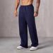 Men's Stylish Street Style Fleece Sweatpants Autumn Winter New Loose Fit Comfortable Elastic Waistband_viptrois.com