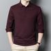 Autumn And Winter New Long Sleeve Wool Blended Shirt Men's Casual Top_viptrois.com