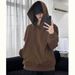 Autumn And Winter Stiff Hoodie Solid Color Hoodie Top Casual Jacket_viptrois.com