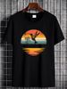 Hummingbird Vintage Retro Hummingbirds T-Shirt Stretched Soft Top For Everyday Wear Stylish Comfortable Graphic Streetwear Unisex Homme Breathable_viptrois.com