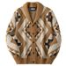 Men's Fashion New Cardigan Knitted Sweater, Autumn And Winter Thickened Retro Jacquard Sweater Jacket_viptrois.com