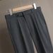 Men's Slim-Fit Cropped Dress Pants, Business Casual, Wrinkle-Free, Straight-Leg, Summer Lightweight, Office & Smart Outing (Black/White/Charcoal)_viptrois.com