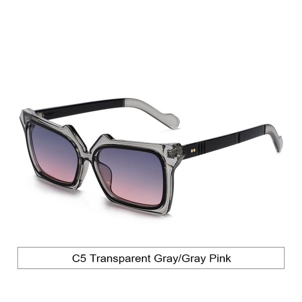 Men's Sunglasses Personalized Irregular Square Frames, Fashionable Gradient Anti Ultraviolet Small Frame Sunglasses New Products_viptrois.com