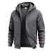 Heavyweight Fleece-Lined Work Jacket For Men – Utility Hooded Zip-Up With Tibetan Blue & Khaki Options_viptrois.com